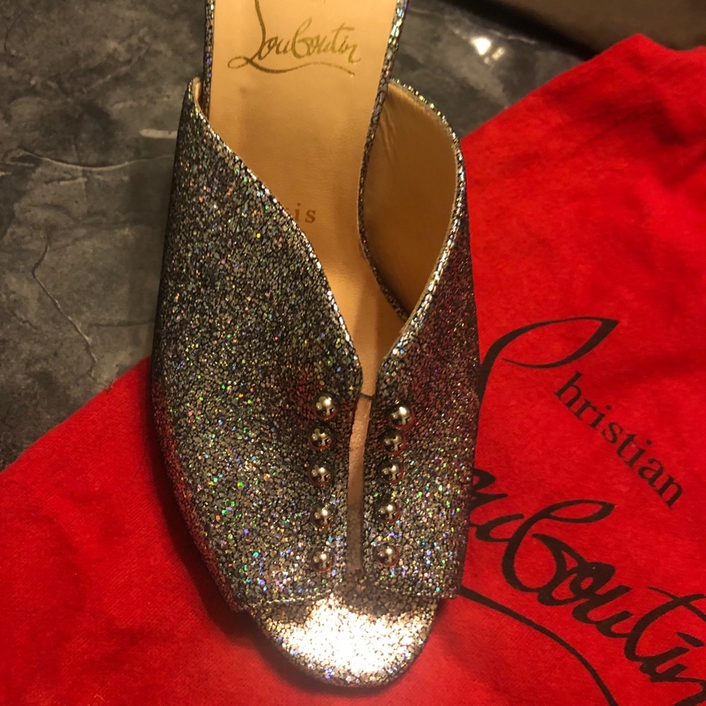 Christian Louboutin glitter sparkly heel shoes - Picture 2 of 8